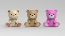 Cute Teddy Bear SD card Storage STL 3D print model