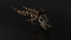 DEMON SKULL Low-poly 3D model