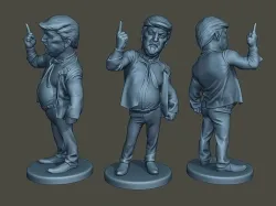 Donald Trump Finger Up 3D print model
