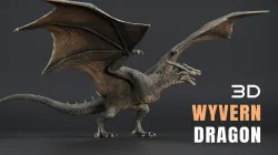 Dragon Wyvern Low-poly 3D model