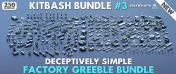Factory Greeble Kitbash Bundle 250 Models 3D model