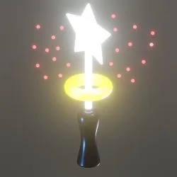Fantasy Glowing Magic Wand 3D model