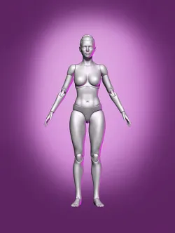 Female Articulated Action Figure 3D print model