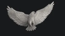 Fly eagle falcon sculpture pendant 3D print model