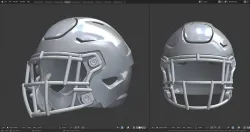 Football Helmet 3D print model