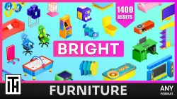 Furniture Bright - Asset Pack by ithappy Low-poly 3D model