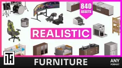 Furniture Realistic - Asset Pack by ithappy Low-poly 3D model