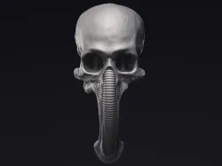H R Giger Harkonnen handle door Sculpture Printable 3D Model 3D print model