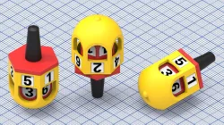 Hexagonal Gyro Dice (Dice in Dice)