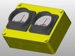 Housig for SO-45 Analog meter(s) - din rail mountable