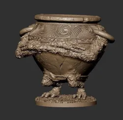 Iron Fist Alexander the Warrior Jar miniature for 3d Printing 3D print model