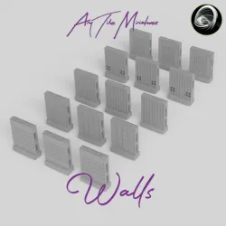 Japanese Walls Extra Pack #1. Walls 1.5 inches wide (part of Feudal Japan Farmers Village)