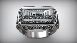 Jesus Christ The Last Supper Leonardo Pattern Signet 3D print model
