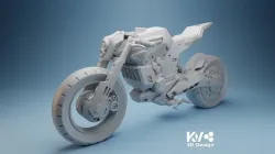 KV-Motorbike-001 motorcycle 3D print model