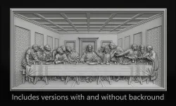 Last Supper Bas-Relief Set 3D print model