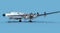 Lockheed L1649 Star Liner Trans World Airways 3D model