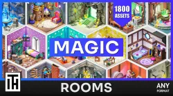 Magic Rooms - Asset Pack by ithappy Low-poly 3D model