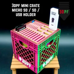 Micro SD / SD / USB Holder (100% Scale Mini Crate)