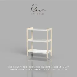 MINIATURE IKEA INSPIRED EKENABBEN OPEN SHELF UNIT 3D print model