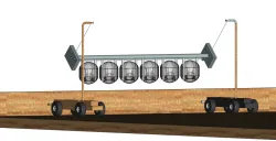 Model of translational impulse motion on the example of an attraction