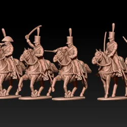 Napoleonic french early hussars without palisse