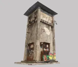 Old Electric Transformer Cabin 3D model