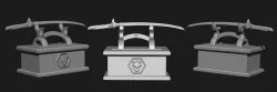 Overwatch - Genji Sword Tablet Pen Holder 3D print model