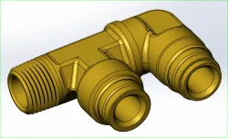 Parker 189PMTR6-6-6 Brass Fitting 3/8" MNPT x 3/8 PTC x 3/8 PTC