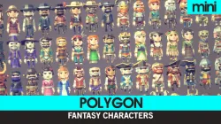 POLYGON MINI - Fantasy Characters Pack Low-poly 3D model