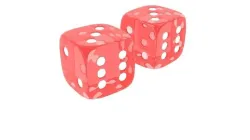 Red Transparent Dices 3D print model