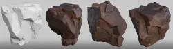 Rock boulder Low-poly 3D model