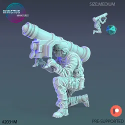 Rocket Launcher Soldier / Space Officer / Cyberpunk Warrior / Invasion Army / Trooper Attack / Sci-Fi Encounter
