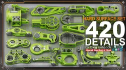 Sci-Fi Hard Surface Mechanical KITBASH 420 DETAILS 3D model