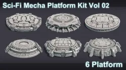 Sci-Fi Mecha Platform Kit Vol 02 3D model