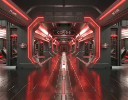 scifi modular interior space station 3D model