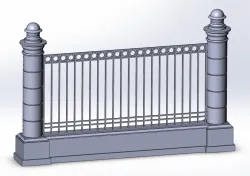 section of forged fence