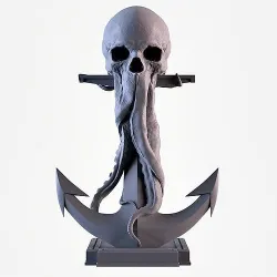 Skull Tentacle Anchor 3D print model