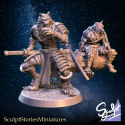 [SSS] warewolf swordman (fight & night feast pose)