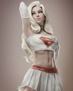Supergirl 3D Print 3D print model