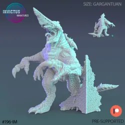 Sword Head Kaiju Walking / Space Beast / Cosmic Predator / Alien War Technology / Cyberpunk Machine / Invasion Army / Battle Robot / Trooper Attack / Sci-Fi Encounter