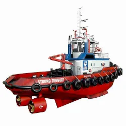 Tugboat lowpoly Low-poly 3D model