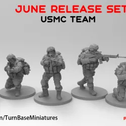TurnBase Miniatures: Wargames - USMC Set (June patreon release)