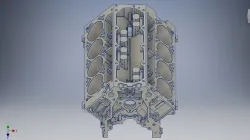 v8 engine block 3D model