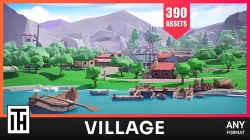 Village - Asset Pack by ithappy Low-poly 3D model