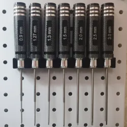 Wall mount for hex screwdrivers