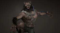 Werewolf Low-poly 3D model