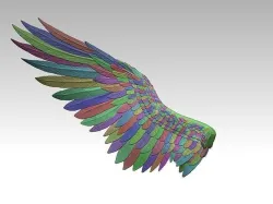 wing bird and angel 3D print model