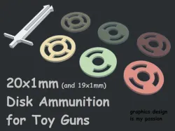20x1mm (19x1mm) Disk Ammo for Toy Guns