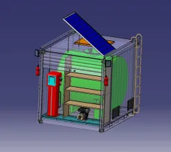 5m3 diesel tank with 10 foot container