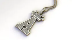 A Letter Pendant 3D print model